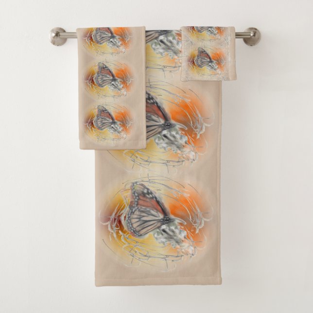 Birthday Butterfly Bath Towel Set (Insitu)