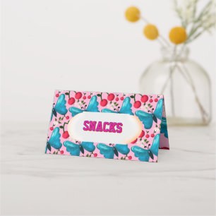 Birthday butterfly floral pattern party set place card