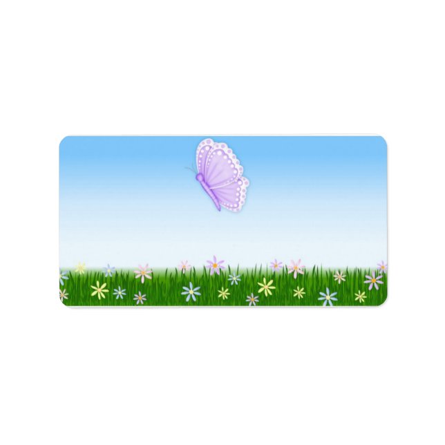 Birthday Butterfly Miniature Candy bar wrappers Label (Front)