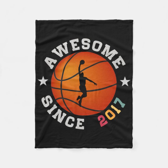 Birthday Bysketbyll Player Awesome Since  Fleece Blanket (Front)