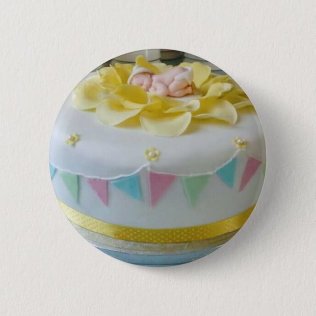 _birthday cake 2 6 cm round badge (Front)