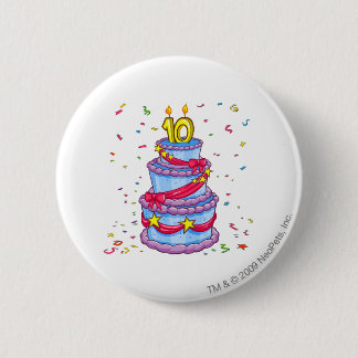 Birthday Cake 6 Cm Round Badge