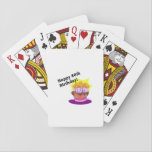 Birthday Cake 80th Playing Cards<br><div class="desc">happy 80th Birthday cake</div>