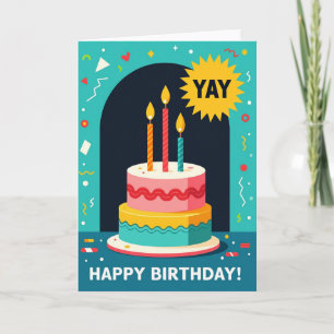 Birthday Cake Art Card