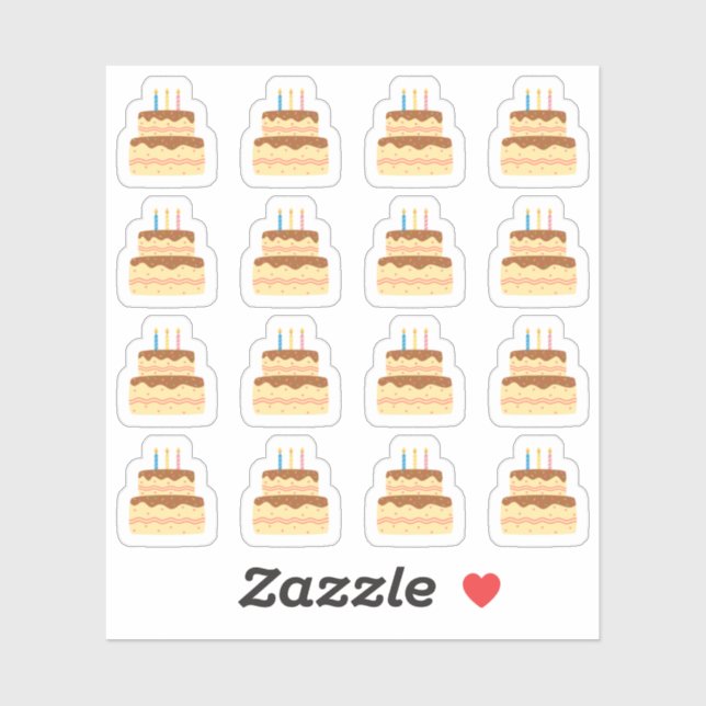 Birthday Cake Bday Party Reminder Calendar Planner (Sheet)