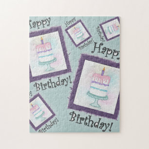 Birthday Cake Birthday Cards Jigsaw Puzzle