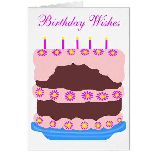Birthday cake, Birthday Wishes card