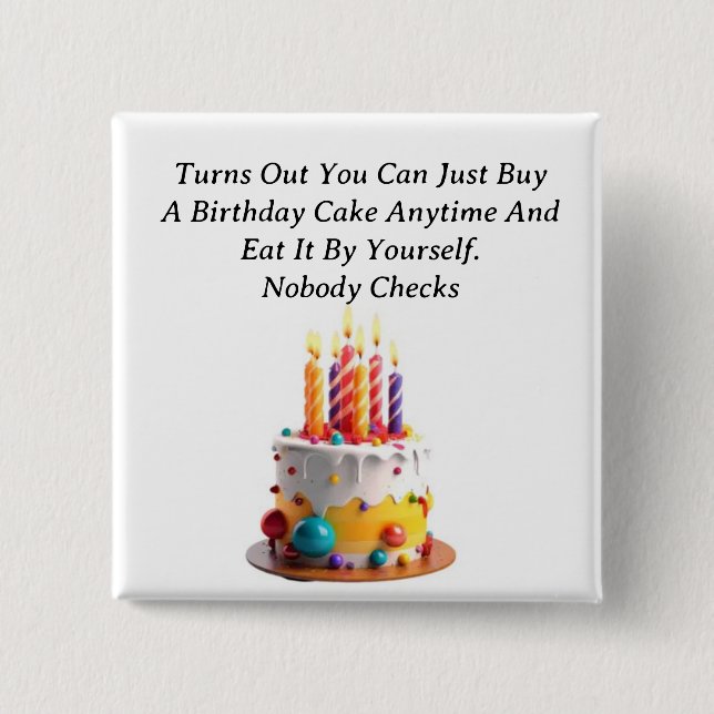 Birthday Cake Button (Front)