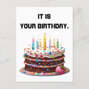 Birthday Cake Candles Custom Personalised Celebrat Postcard