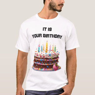 Birthday Cake Candles Custom Personalised Celebrat T-Shirt