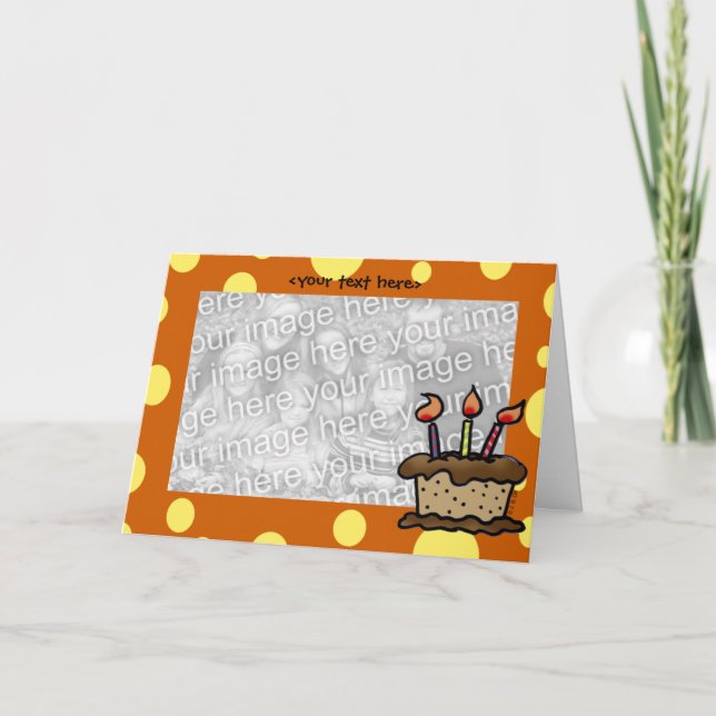 Birthday cake card template (Front)