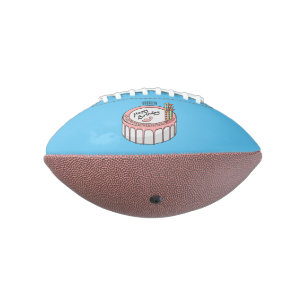 Birthday cake cartoon illustration  american football