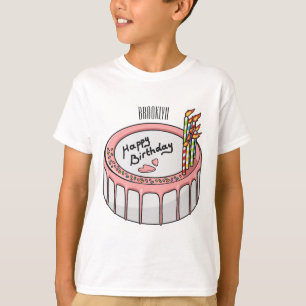 Birthday cake cartoon illustration T-Shirt