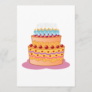 Birthday cake clipart card