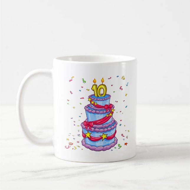 Birthday Cake Coffee Mug (Left)