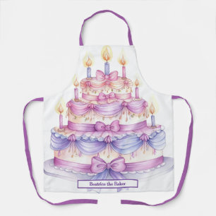 Birthday Cake Custom Name Kids/Moms Baking Apron