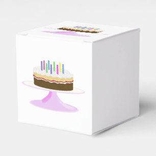 Birthday cake favour box