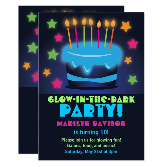 Glow In The Dark Birthday Invitations 7