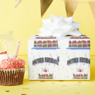 birthday cake humour wrapping paper