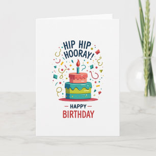 Birthday Cake Illustration Card