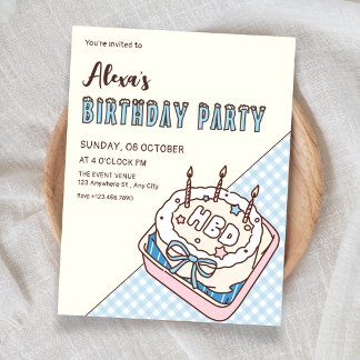 Birthday cake  invitation