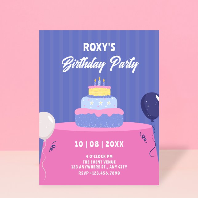 Birthday cake  invitation (Creator Uploaded)