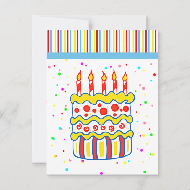 Birthday Cake Invitations (Front)