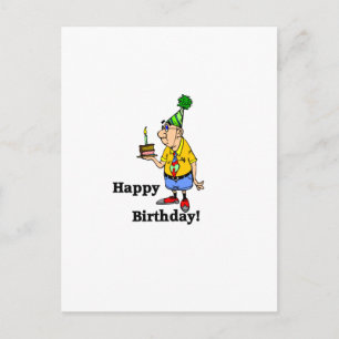 Birthday Cake -  Man Postcard