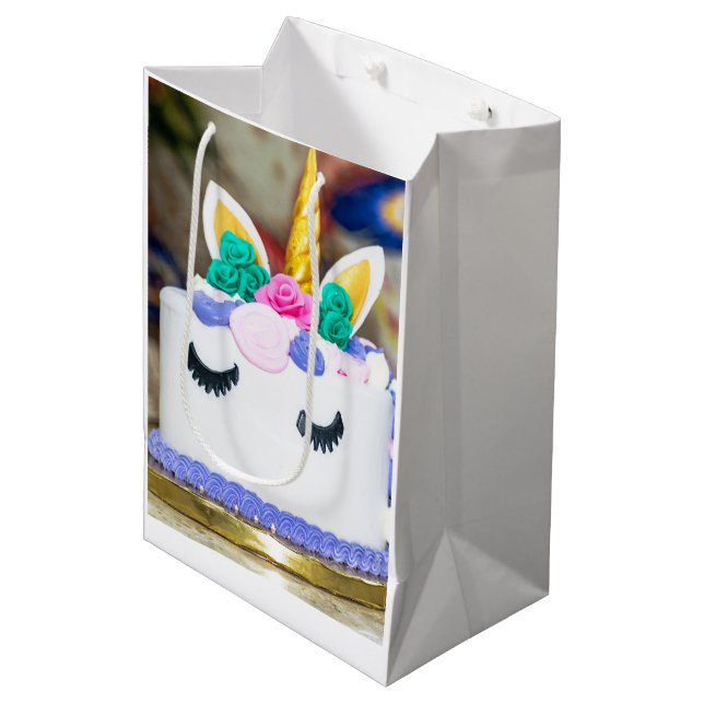 Birthday cake Medium Gift Bag (Front Angled)