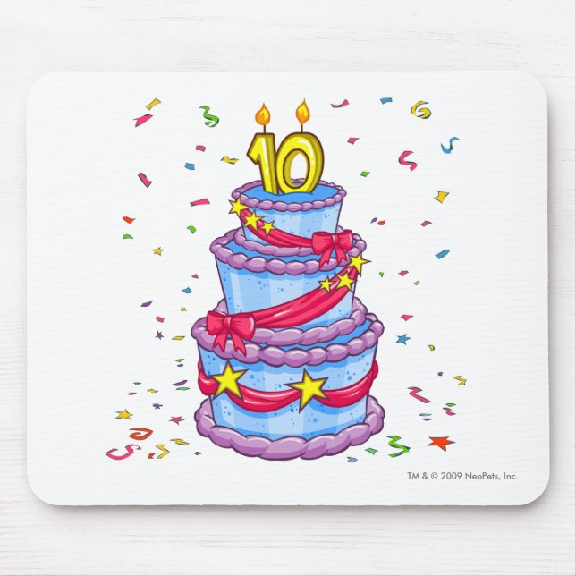 Birthday Cake Mouse Mat (Front)