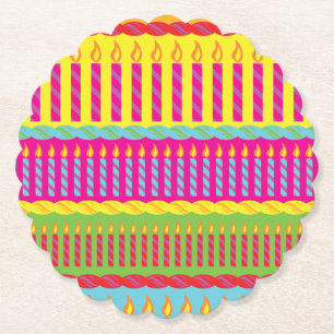 Birthday Cake Party Paper Coaster