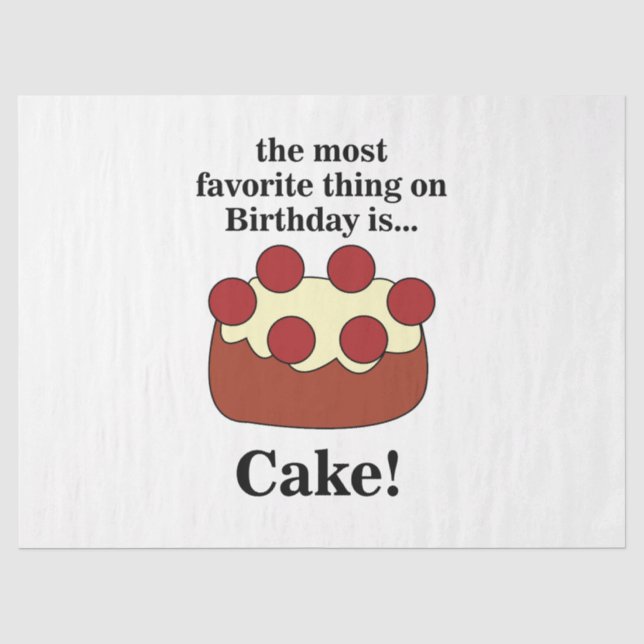 Birthday Cake Party Tissue Paper (Front)