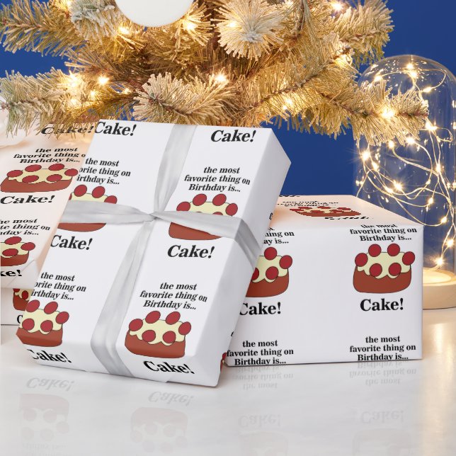 Birthday Cake Party Wrapping Paper (Holidays)