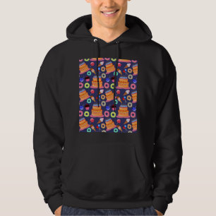 Birthday Cake Pastry Pattern Design Hoodie