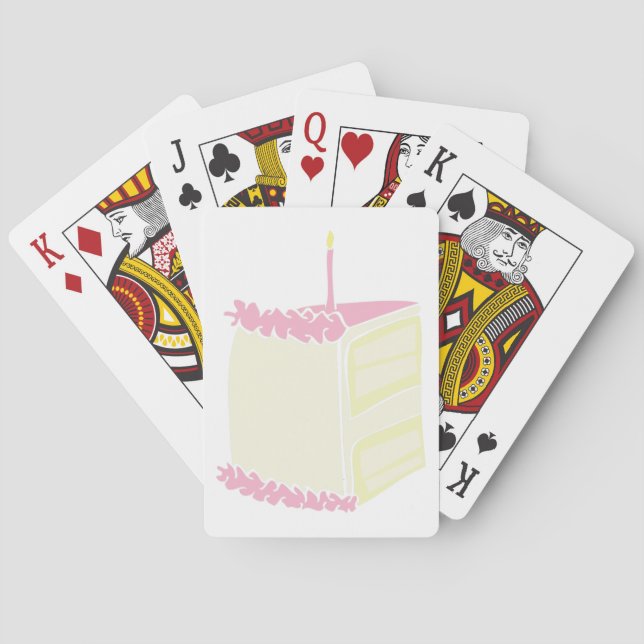 Birthday Cake Playing Cards (Back)