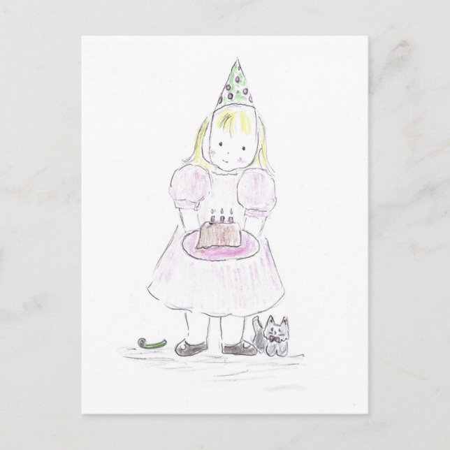 Birthday_cake Postcard (Front)