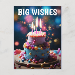 BIRTHDAY CAKE POSTCARD