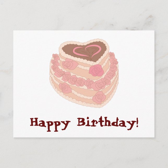 Birthday cake postcard (Front)