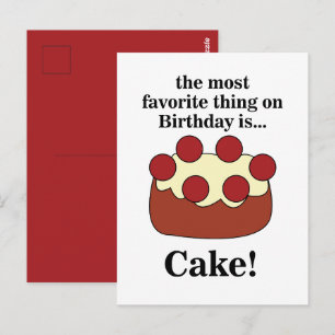 Birthday Cake  Postcard