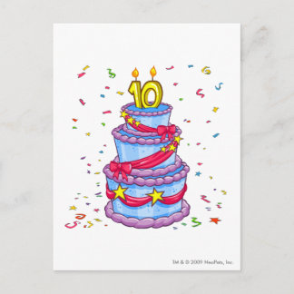 Birthday Cake Postcard