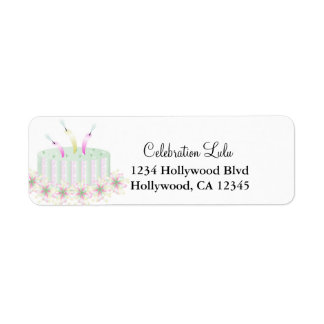 Birthday Cake Return Address Label