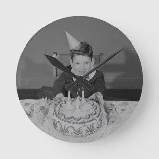 Birthday Cake Round Clock
