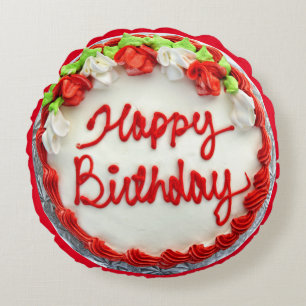 BIRTHDAY CAKE ROUND CUSHION