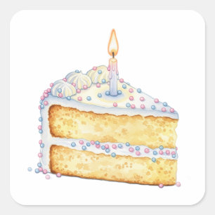 Birthday Cake Slice Sticker