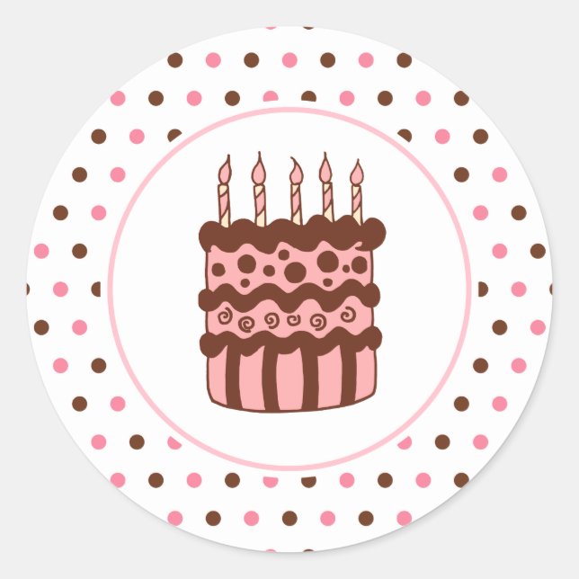 Birthday Cake Stickers (Front)