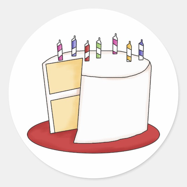 birthday cake stickers (Front)