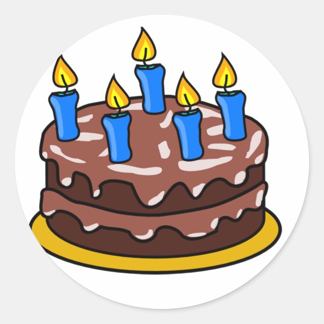 Birthday Cake Stickers (Front)
