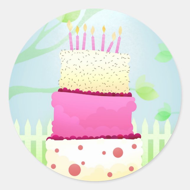 Birthday cake stickers (Front)