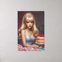 Birthday cake Stretched Canvas Print