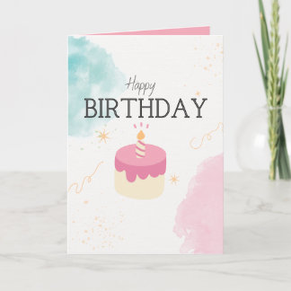 Birthday Cake Transgender Birthday Card